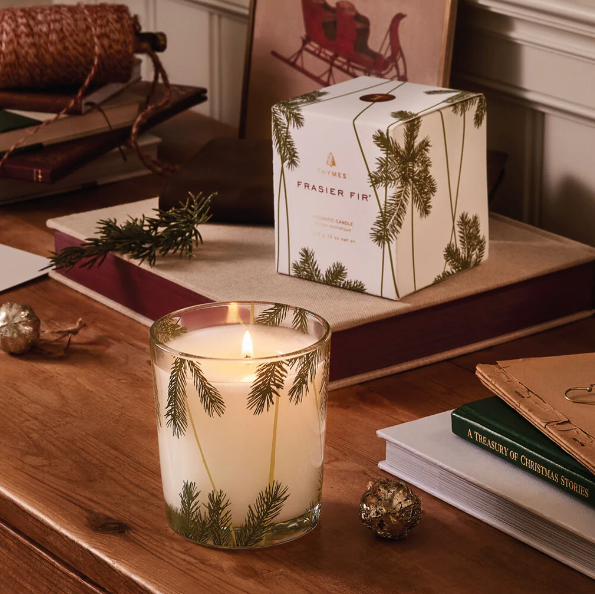 Thymes Frasier Fir Pine Needle 13 oz Poured Candle