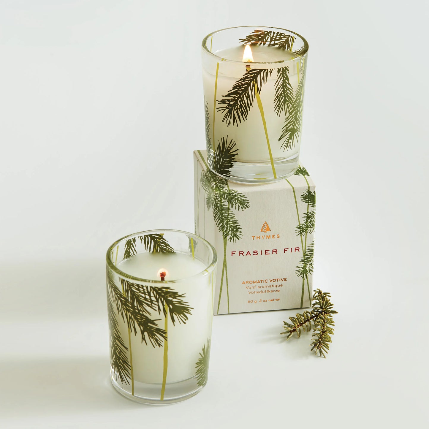 Thymes Frasier Fir Pine Needle 2oz Votive Candle