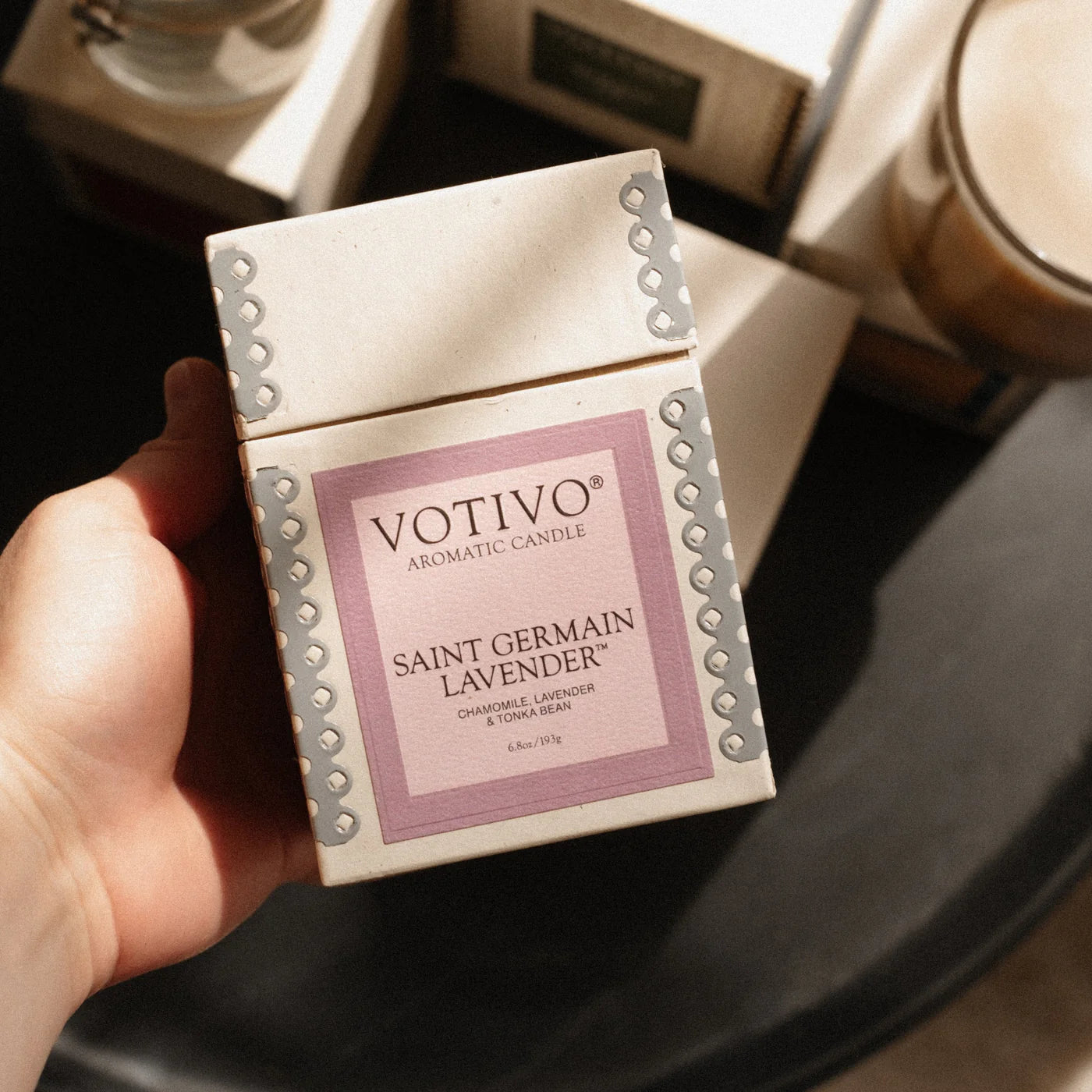 Votivo Saint Germain Lavender 6.8oz Aromatic Candle