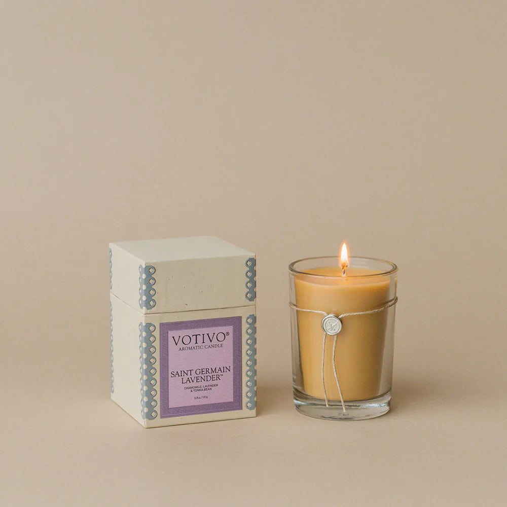 Votivo Saint Germain Lavender 6.8oz Aromatic Candle