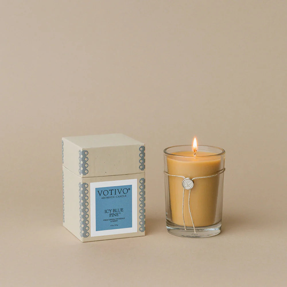 Votivo Icy Blue Pine 6.8oz Aromatic Candle