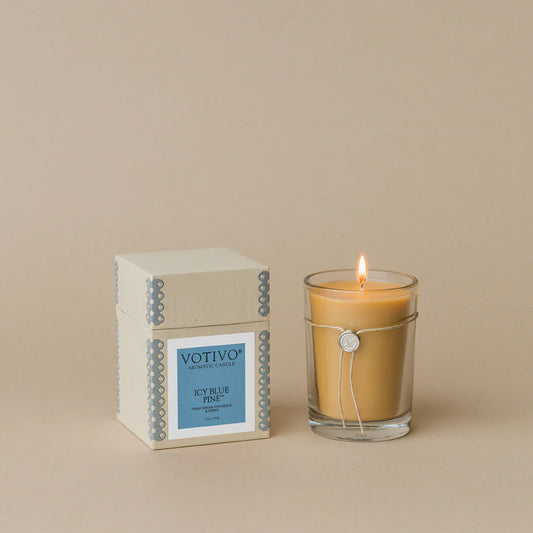 Votivo Icy Blue Pine 6.8oz Aromatic Candle